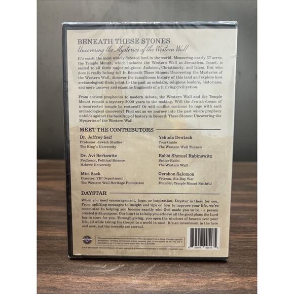 Beneath These Stones - Uncovering The Mysteries of the Western Wall (Dvd, 2017) - Picture 2 of 2